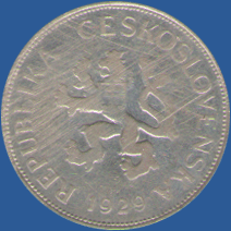 5 крон Чехословакии 1929 года